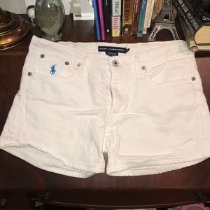 White Jean shorts